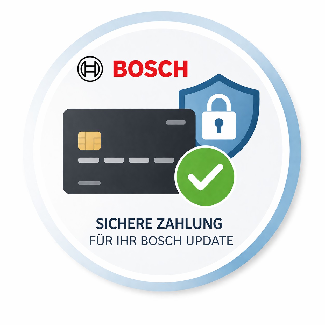 Sichere Zahlung für Ihr Bosch Update